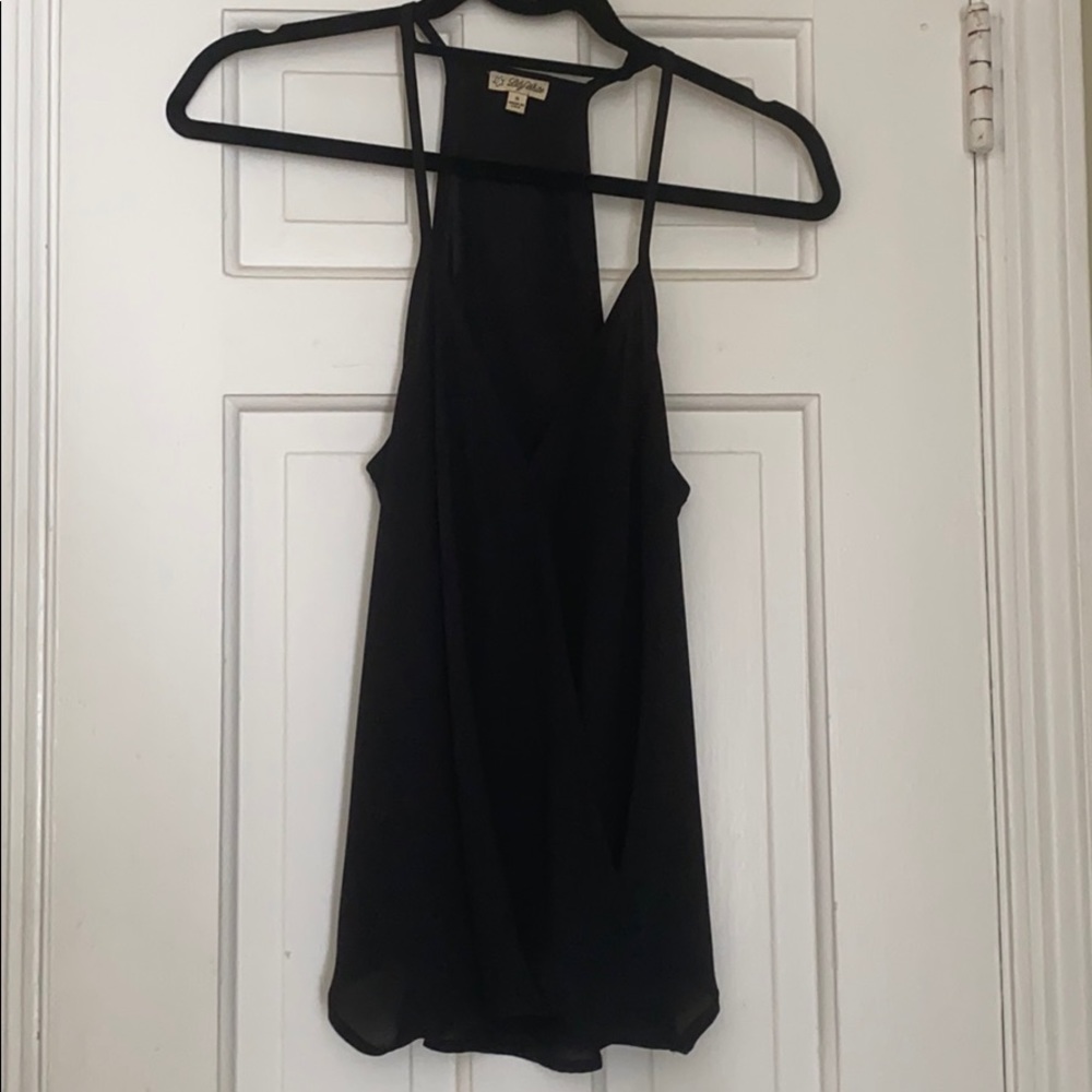 Black spaghetti strap blouse